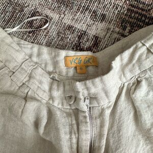 VRG girl linen cream pant!